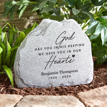 God Has You in His Keeping Standing Garden Stone