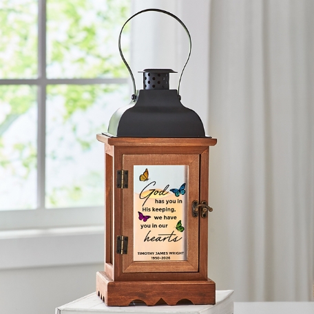 God Has You... Memorial Lantern