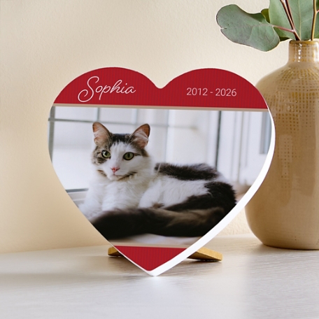 Heartfelt Tribute Photo Wood Heart