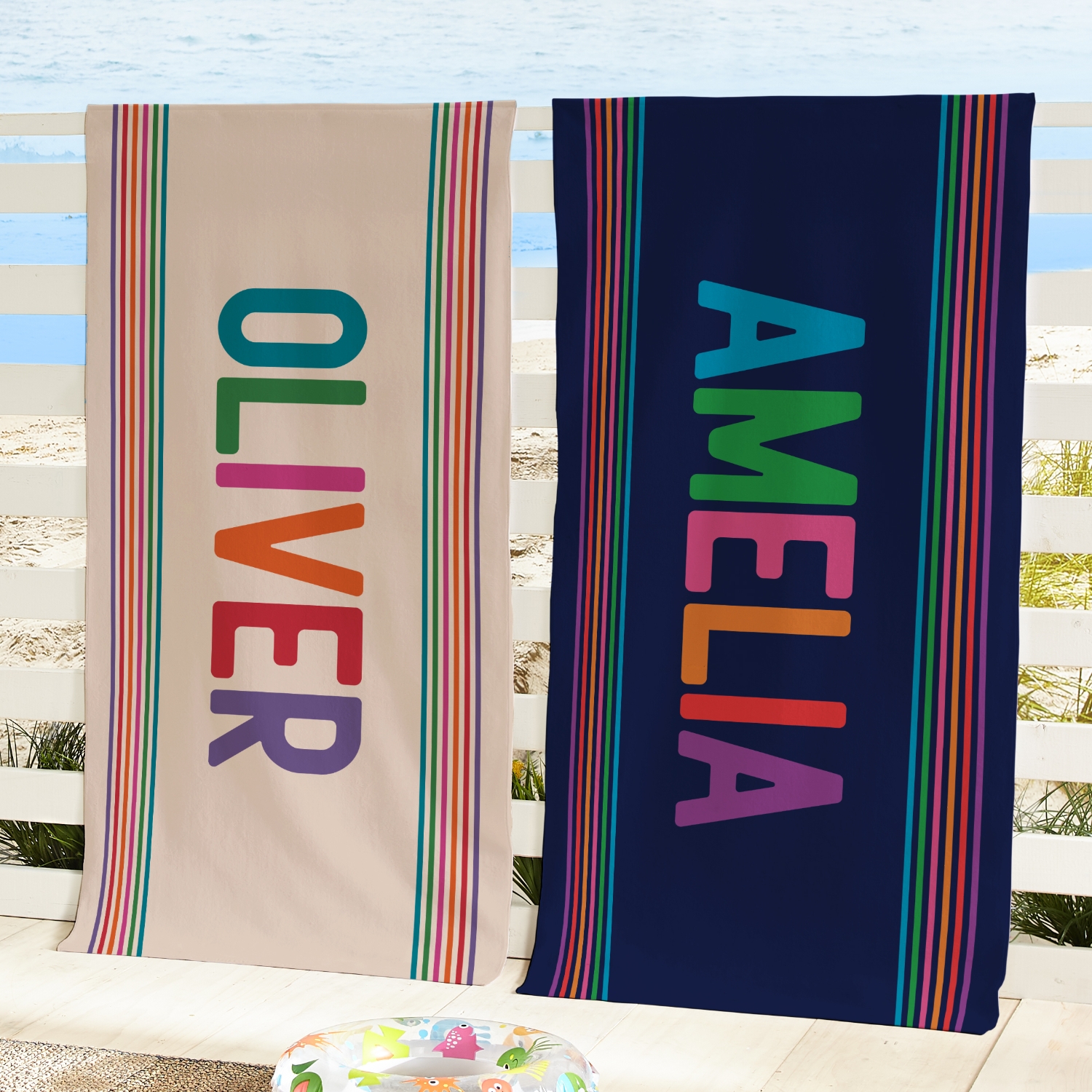 Vibrant Name Beach Towel