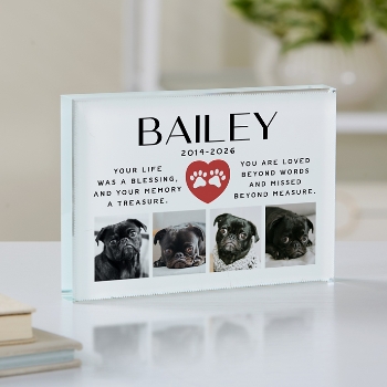 Treasured Memories Photo Glass Block