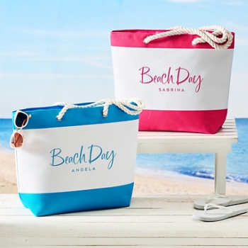 Beach Day Nautical Beach Bag