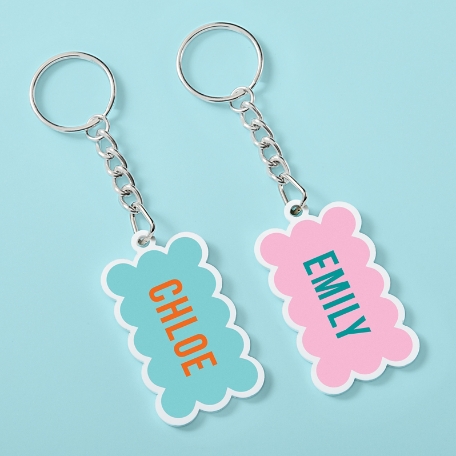 Bold And Bright Name Acrylic Keychain
