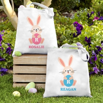 Sweet Bunny & Egg Tote Bag