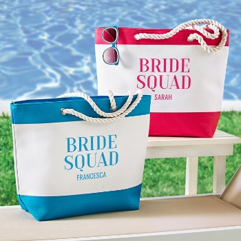 Bride Squad Nautical Beach Bag
