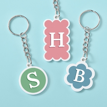 Classic Initial Acrylic Keychain