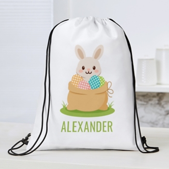 Spring Bunny Drawstring Bag