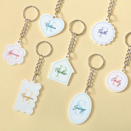 Initial And Name Acrylic Keychain