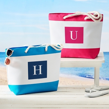 Initial Nautical Beach Bag