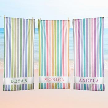 Multicolor Stripes Beach Towel