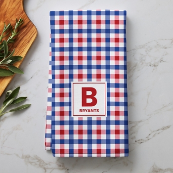 Patriotic Gingham Kitchen Towel