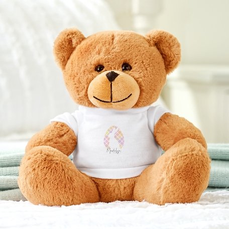 Plush Teddy Bear Gram Plaid Egg T-Shirt
