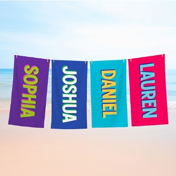 Pop-Art Name Beach Towel