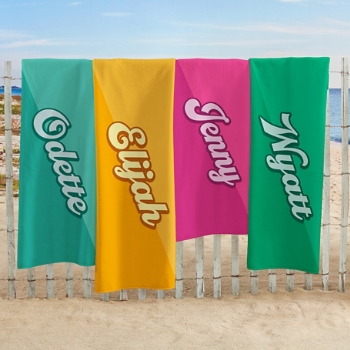 Retro Vibes Beach Towel