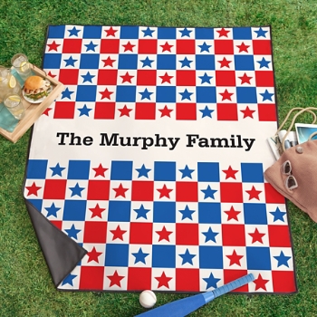 Stars and Squares Picnic Blanket