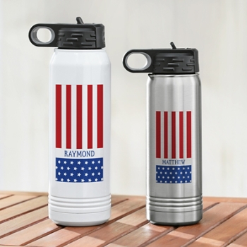 Stars and Stripes Water Bottle