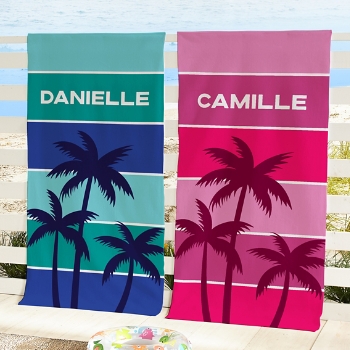 Bold Palm Trees beach Towel