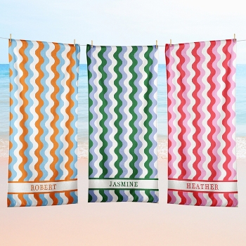 Wavy Stripes Beach Towel
