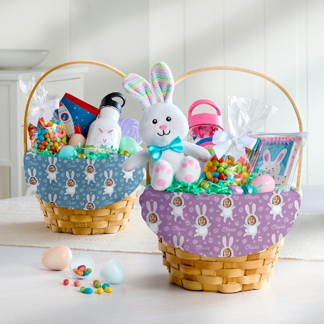 Your Photo Bunny Liner Easter Basket