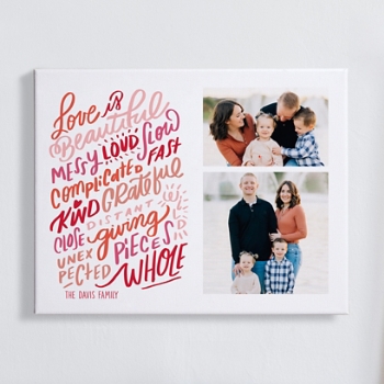 Love is Beautiful Photo Canvas