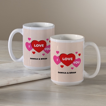 Love You Hearts Mug