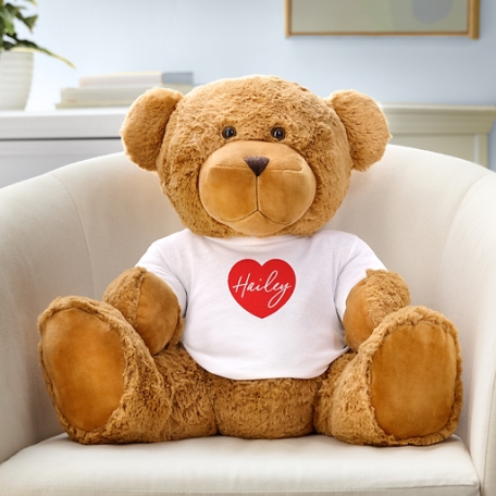 Giant Plush Teddy Bear Gram Playful Hearts Collection