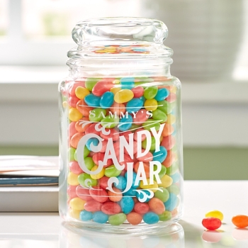 Vintage Candy Shop Glass Treat Jar