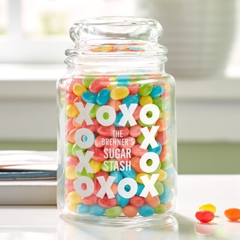 XOXO Sweet Stash Glass Treat Jar
