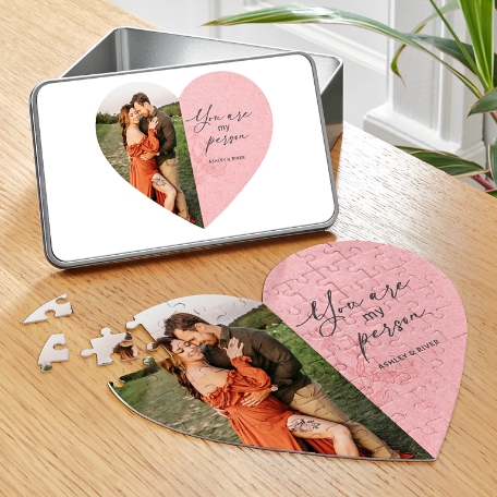 You Are My Person Photo Heart Puzzle