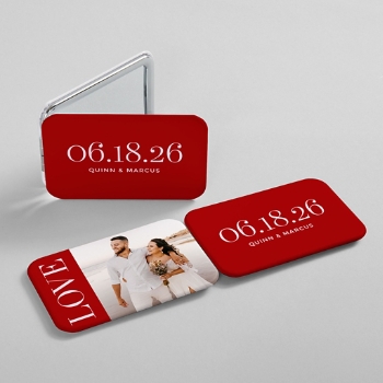 Special Date Photo Rectangle Purse Mirror