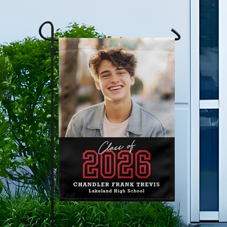 Loud and Proud Graduation Year Photo Garden Flag