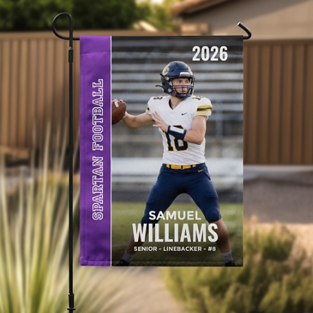 Senior Night Photo Garden Flag