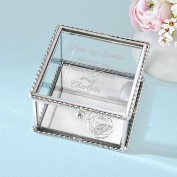 Any Message Glass Keepsake Box 
