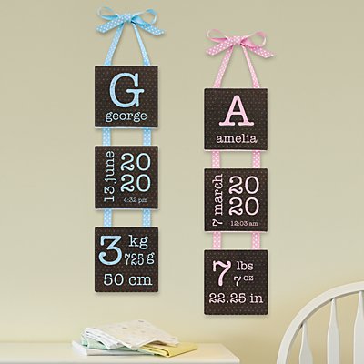 Birth Info Hanging Mini Canvas