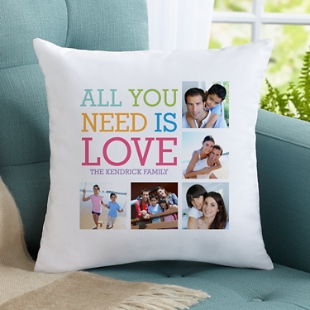 Love Photo Collage Sofa Cushion