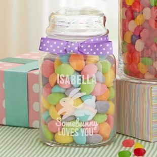 Some Bunny Love You Glass Sweets Jar