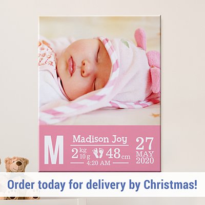Welcome Little One Photo Canvas