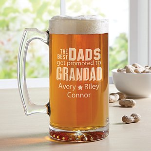 The Best Dads Get Promoted Oversized Pint Glass