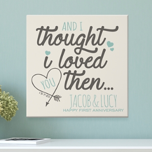 Loved You Then Anniversary Canvas