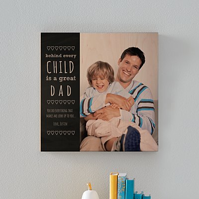 Behind Every Child Photo Wooden Plaque