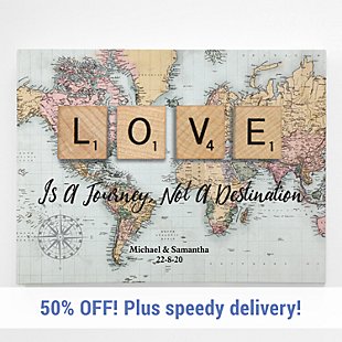 Love is a Journey Canvas Wall Art