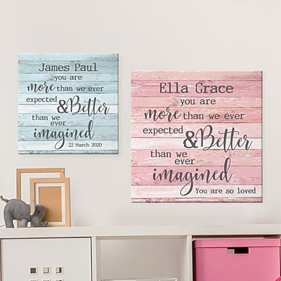 More Than We Expected Baby Canvas