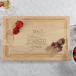 Happy Couple Maple Wooden Chopping Board