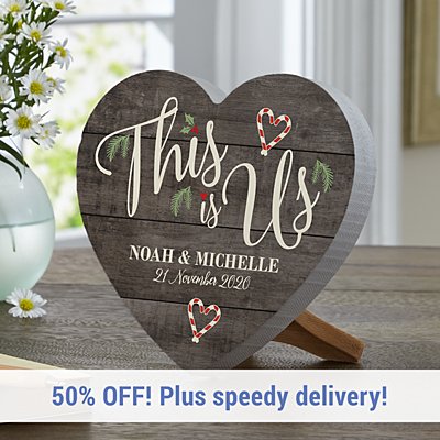 This is Us Holiday Mini Wooden Heart