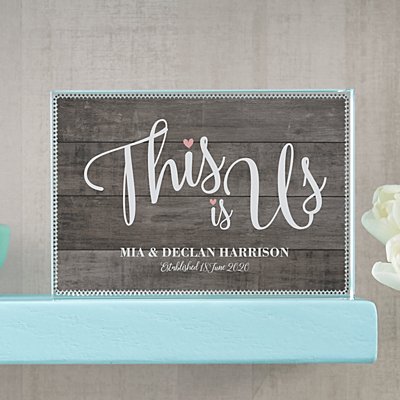This is Us Wedding Glass Block