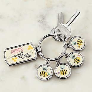 Reasons to Bee Happy Keychain