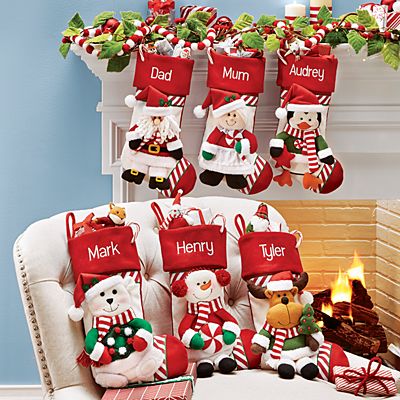 Candy Cane Family Stocking