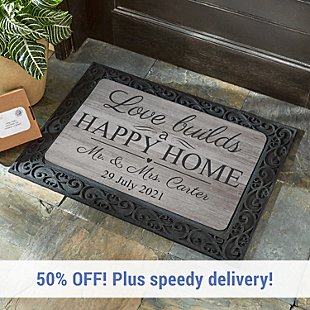 Love Builds a Happy Home Doormat