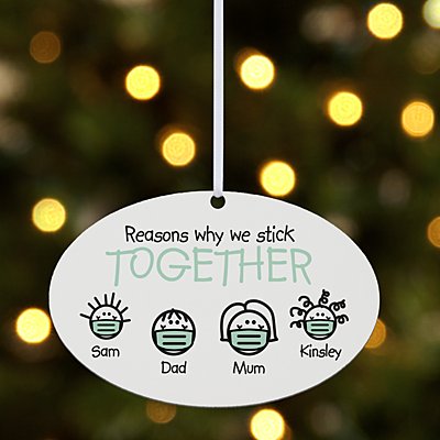 Reasons Why We Stick Together Oval Bauble