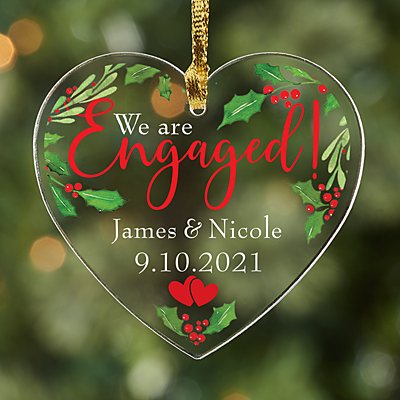 Engaged Heart Bauble